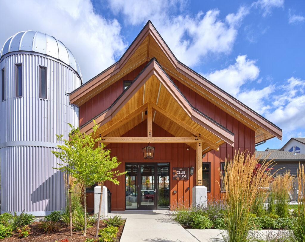 Exterior of The Lodge Apartments in Marysville, WA