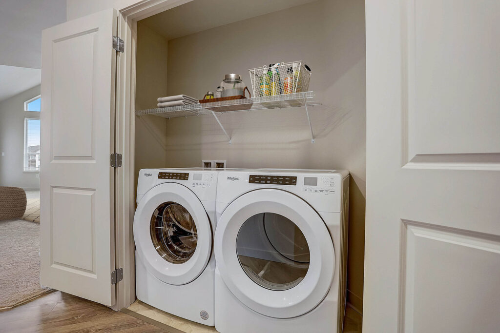 In-unit washer and dryer at The Lodge at Marysville, WA.